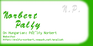 norbert palfy business card